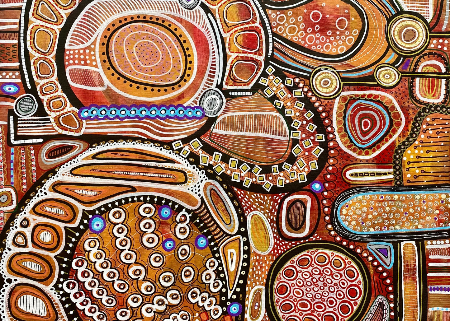 Fire - Australian Botanical Abstract Landscape - Original - 76 cm