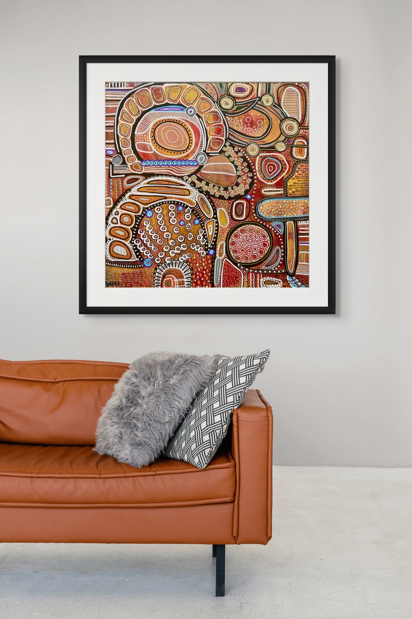 Fire - Australian Botanical Abstract Landscape - Fine Art Print - 76 cm