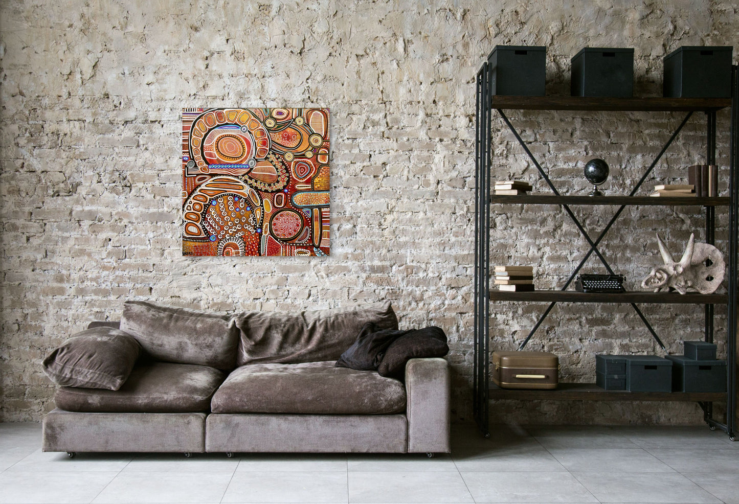 Fire - Australian Botanical Abstract Landscape - Original - 76 cm