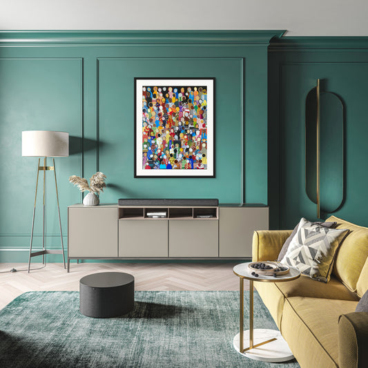 Community - Paper Collage - Fine Art Print  - 80 x 100 cm
