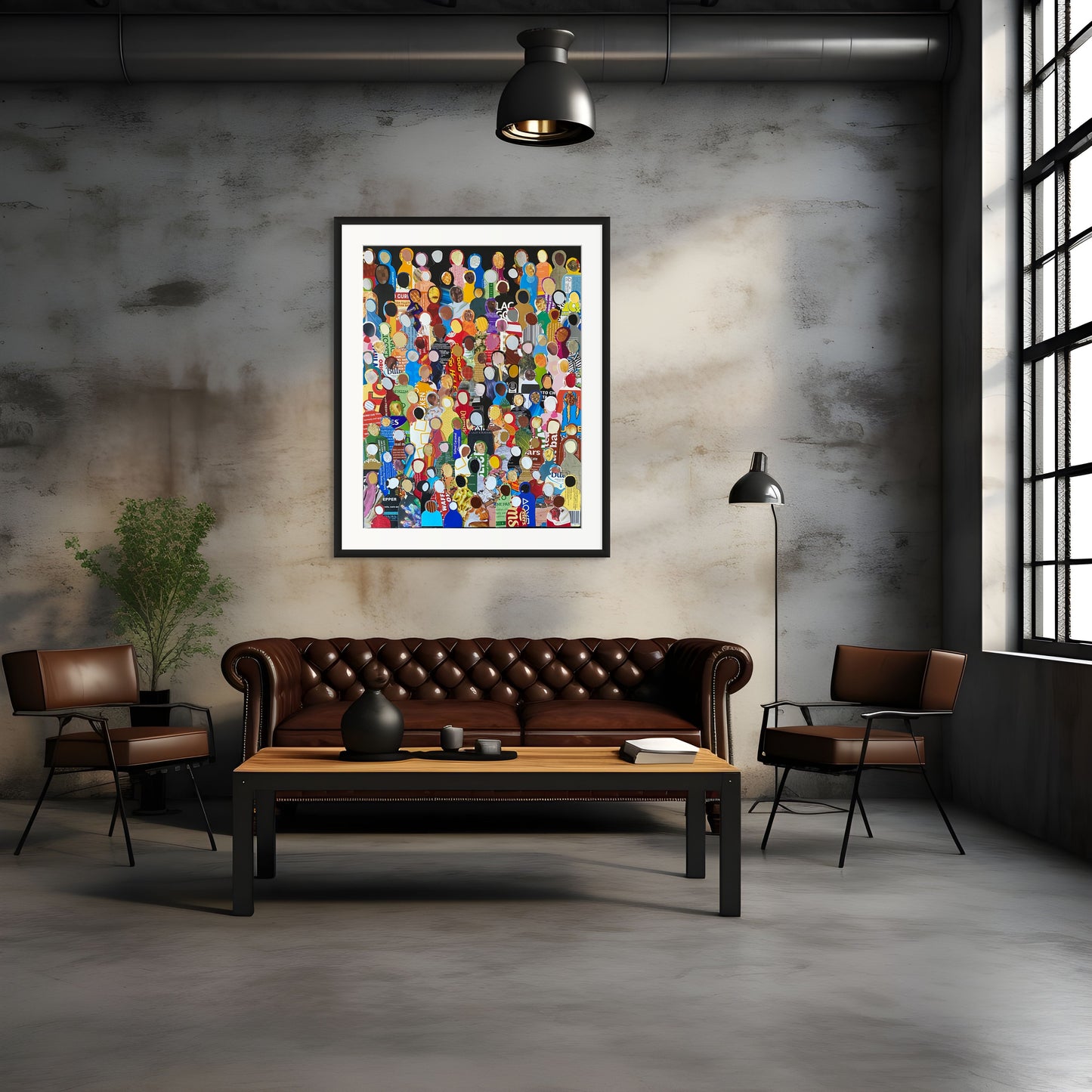 Community - Paper Collage - Fine Art Print  - 80 x 100 cm