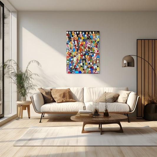 Humanity - Paper Collage - Rolled Canvas  - 80 x 100 cm