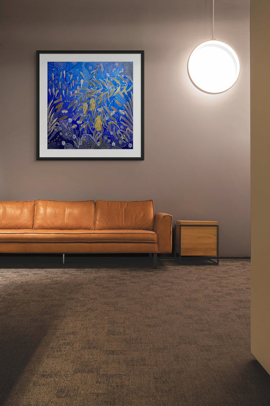 Into The Light - Whimsical Abstract Botanical - Fine Art Print - 76 cm