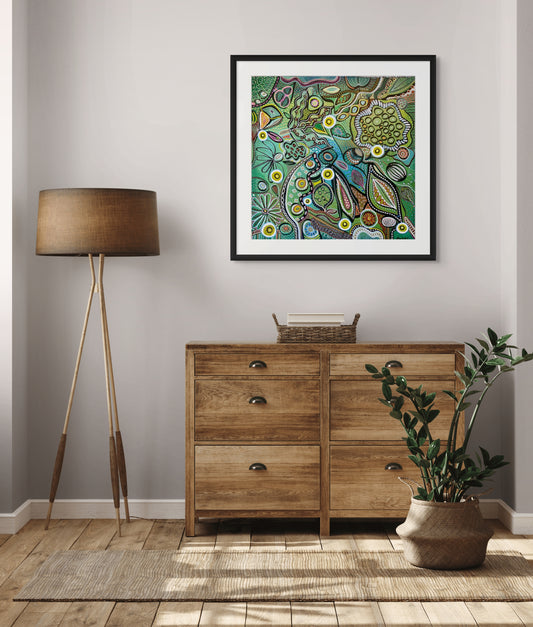 Spring - Australian Botanical Abstract Landscape - Four Seasons - Fine Art Print - 76 cm