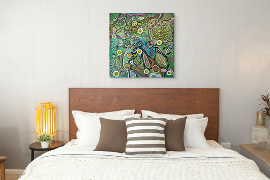 SOLD Spring - Australian Botanical Abstract Landscape - Four Seasons - Original - 76 cm