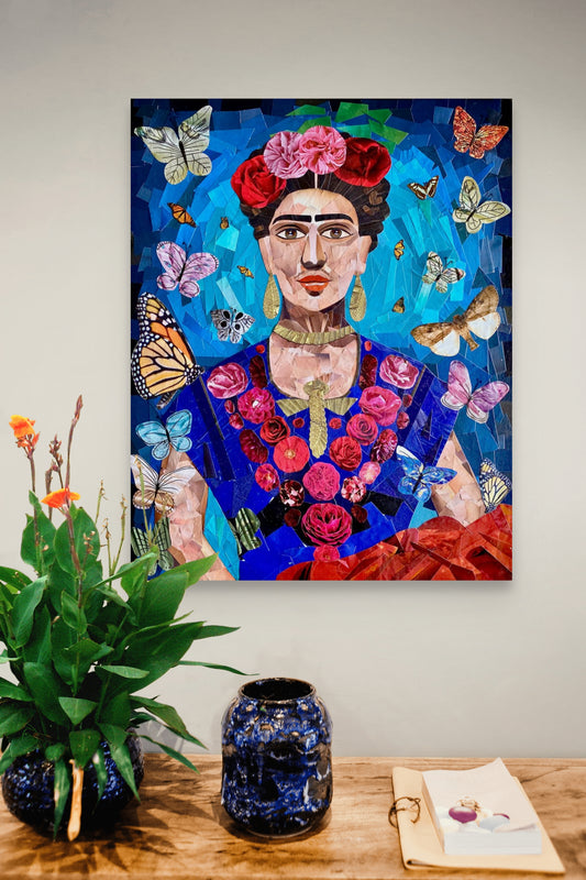 Frida Kahlo - Paper Collage - Original  - 40 x 50 cm