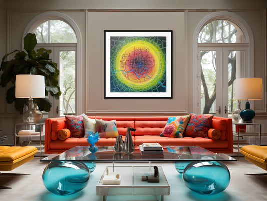Bridgetown Where Light Gathers & Stories Begin - Abstract Illustrative Map - Fine Art Print - 91 cm