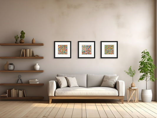 Love Joy & Peace Triptych - Fine Art Prints - 25 cm