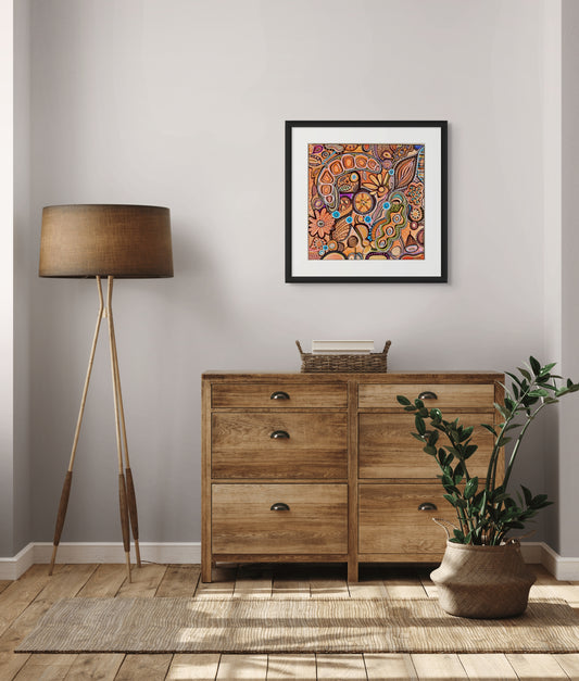 Summer - Australian Botanical Abstract Landscape - Four Seasons - Fine Art Print - 50 cm