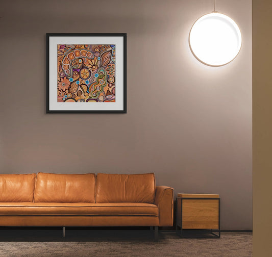 Summer - Australian Botanical Abstract Landscape - Four Seasons - Fine Art Print - 76 cm